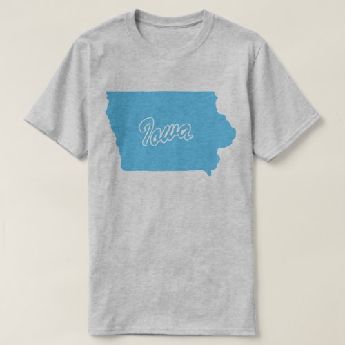 State Of Iowa Shape T_shirt