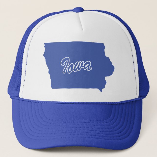 State Of Iowa Shape Trucker Hat (Front)