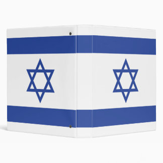 State of Israel Flag, Star of David Judaism Jewish 3 Ring Binder