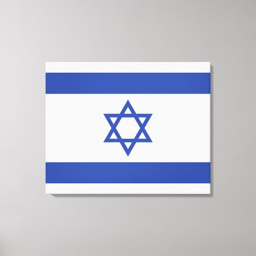 State of Israel Flag Star of David Judaism Jewish Canvas Print