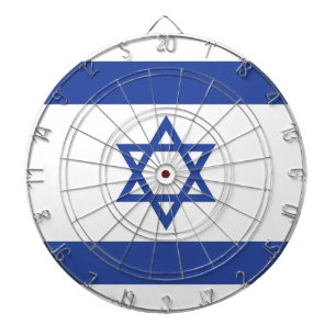 State of Israel Flag, Star of David Judaism Jewish Dart Board