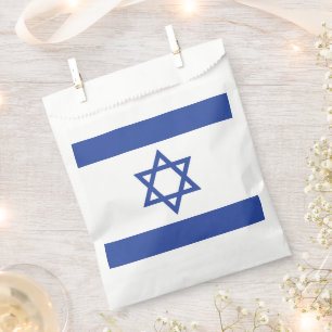 State of Israel Flag, Star of David Judaism Jewish Favor Bag