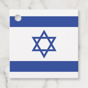State of Israel Flag, Star of David Judaism Jewish Favor Tags