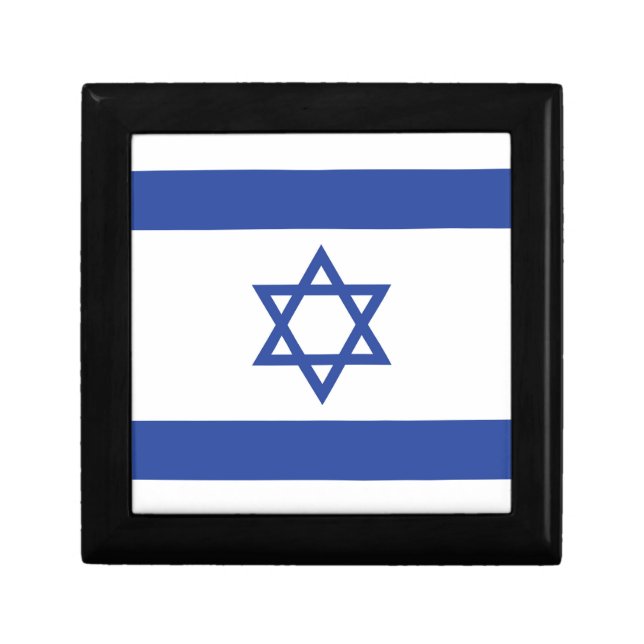 State of Israel Flag, Star of David Judaism Jewish Gift Box (Front)