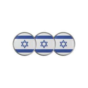 State of Israel Flag, Star of David Judaism Jewish Golf Ball Marker