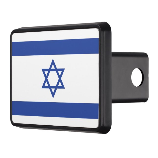 State of Israel Flag, Star of David Judaism Jewish Hitch Cover (Left)