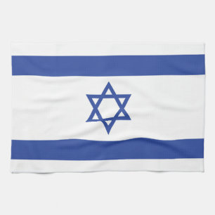 State of Israel Flag, Star of David Judaism Jewish Kitchen Towel