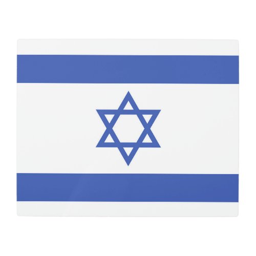 State of Israel Flag Star of David Judaism Jewish Metal Print