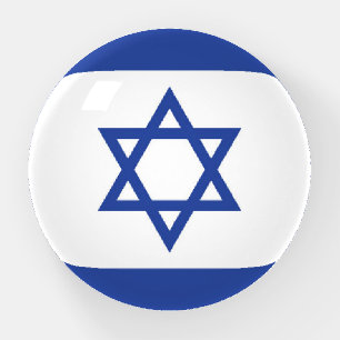 State of Israel Flag, Star of David Judaism Jewish Paperweight