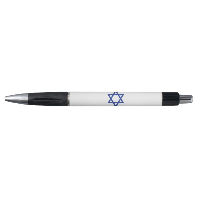 State of Israel Flag, Star of David Judaism Jewish Pen (Front)