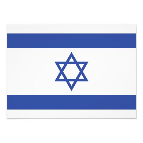 State of Israel Flag Star of David Judaism Jewish Photo Print