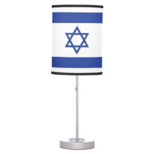State of Israel Flag, Star of David Judaism Jewish Table Lamp