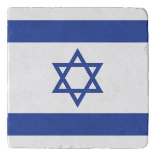 State of Israel Flag, Star of David Judaism Jewish Trivet