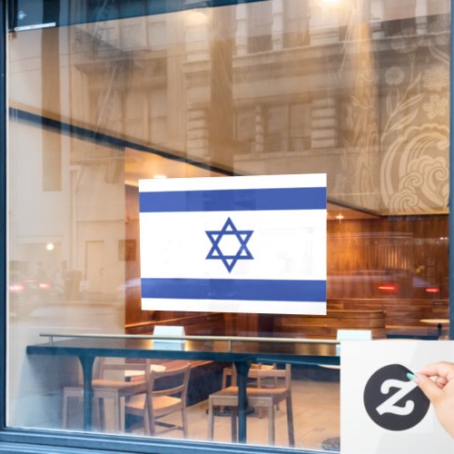 State of Israel Flag Star of David Judaism Jewish Window Cling