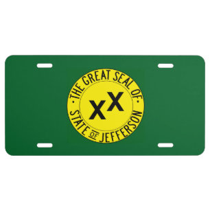 State of Jefferson Flag License Plate