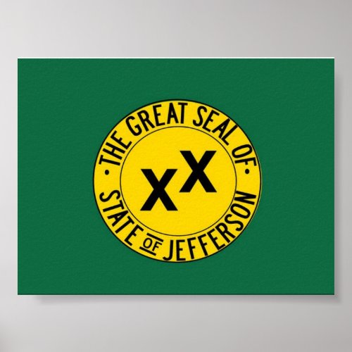 State of Jefferson Flag poster