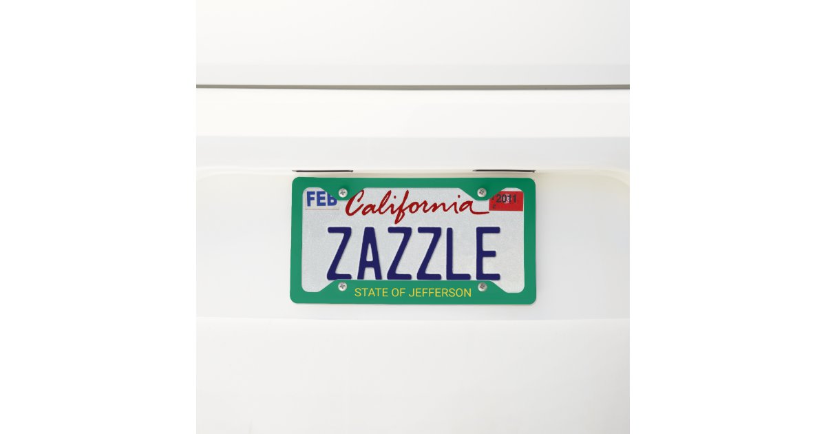 State of Jefferson License Plate Frame Zazzle