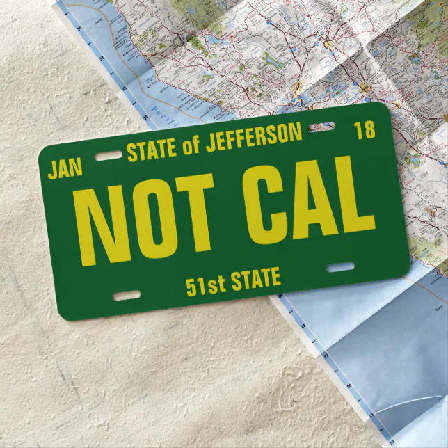 State of Jefferson Personalized License Plate Zazzle