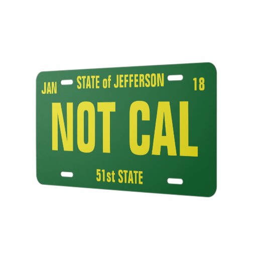 State of Jefferson Personalized License Plate Zazzle