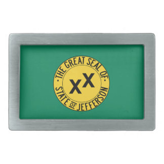 State of Jefferson Rectangular Belt Buckle