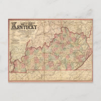 State of Kentucky Map by James Lloyd (1862)
