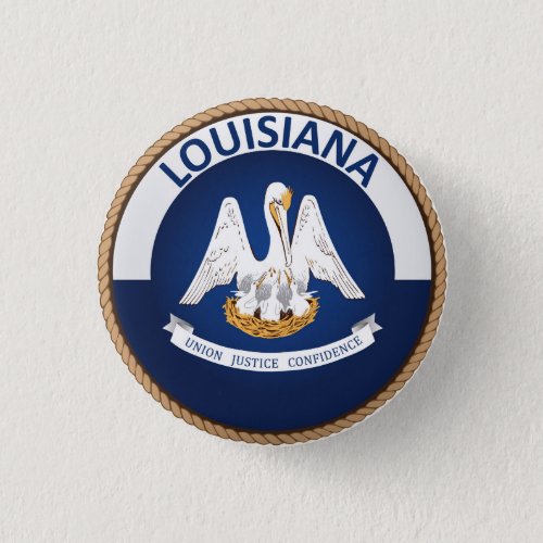 State of Louisiana Flag Seal Button