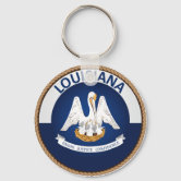 Zazzle Flag of New Orleans, Louisiana Keychain, Adult Unisex, Size: 2, White/Red/Midnight Blue
