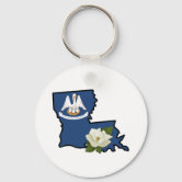 Louisiana Keychain the Pelican State Est. 1812 Laser Engraved 