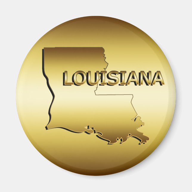 STATE OF LOUISIANA GOLD MEDALLION MAGNET (Front)
