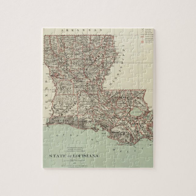 State of Louisiana Jigsaw Puzzle (Vertical)