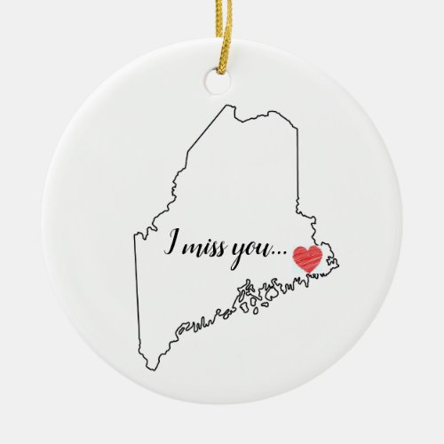 State of Maine Ceramic Ornament