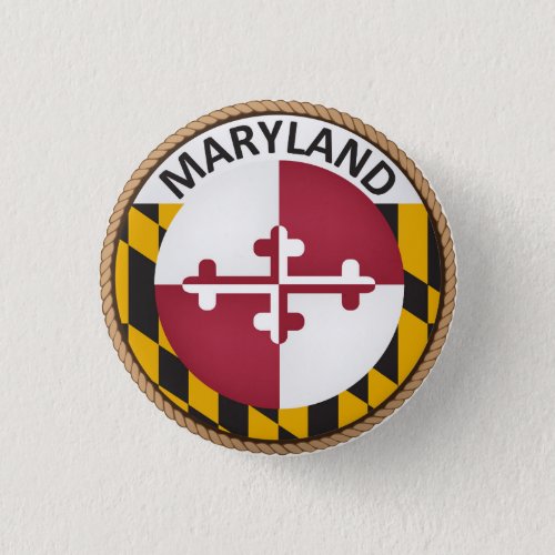 State of maryland Flag Seal Button