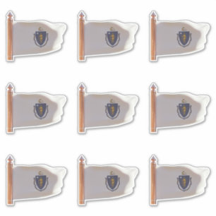 State of Massachusetts Flag Sticker