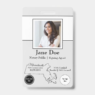 State of Massachusetts Notary Public Badge QR Code