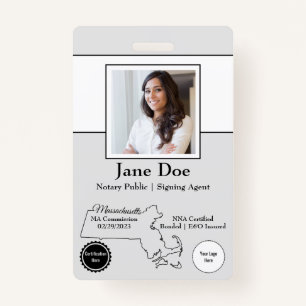 State of Massachusetts Notary Public Badge QR Code