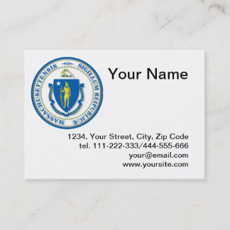 State of Massachusetts seal Business Card