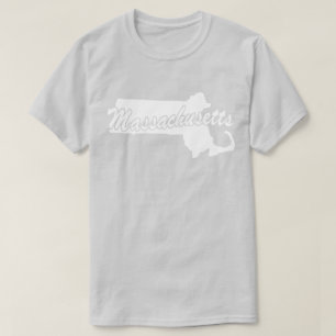 State Of Massachusetts Shape T-shirt
