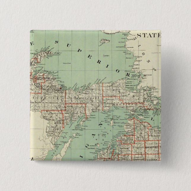 State of Michigan Button (Front)