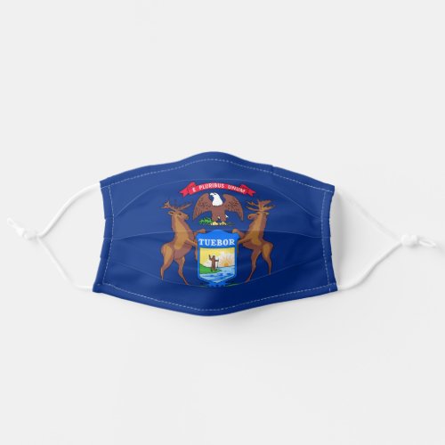 State of Michigan Flag Adult Cloth Face Mask