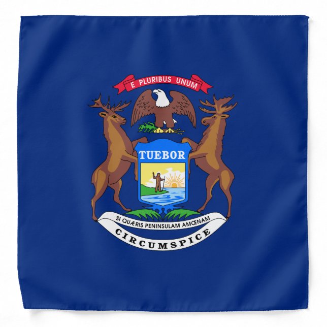 State of Michigan Flag Bandana (Front)