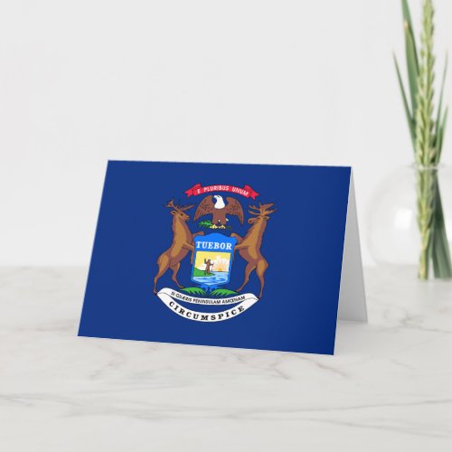 State of Michigan Flag Card