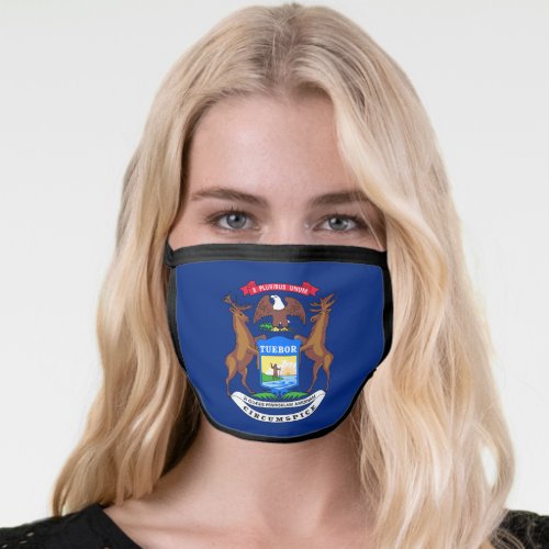 State of Michigan Flag Face Mask