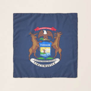 State Of Michigan Flag Fashion Scarf