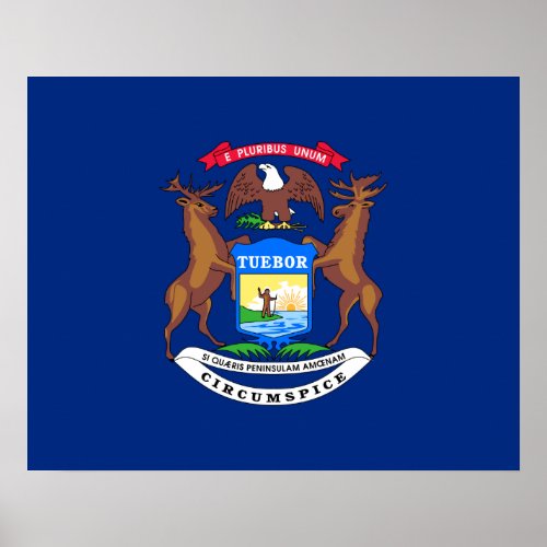 State of Michigan Flag Poster