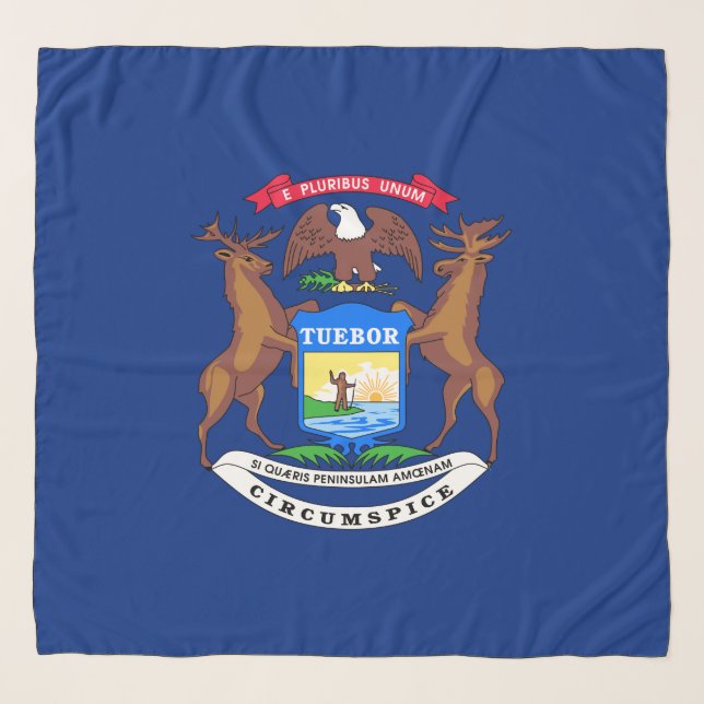 State of Michigan Flag Scarf (Front)
