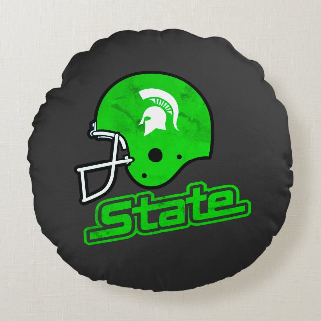 State of Michigan Front & Back Different  Round Pillow (Front)