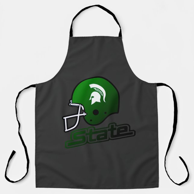 State of Michigan Green Black Apron (Front)
