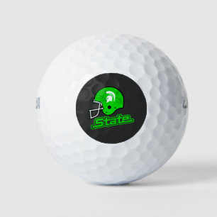 State of Michigan Green White Golf Balls