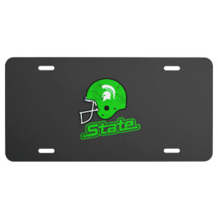 State of Michigan Green White License Plate