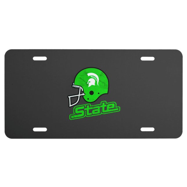 State of Michigan Green White License Plate (Front)